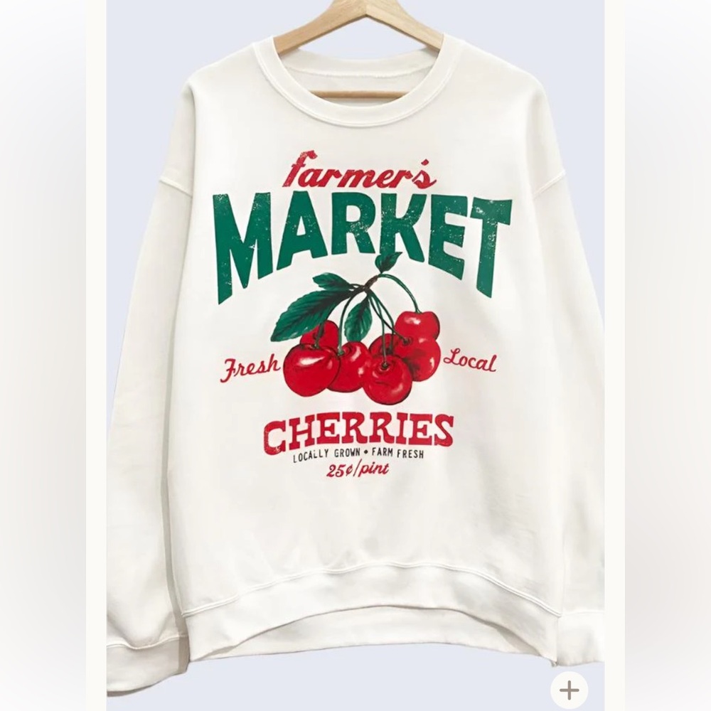 Roolee Farmer’s Market Sweatshirt With Cherries 🍒